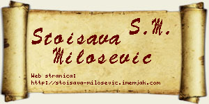 Stoisava Milošević vizit kartica